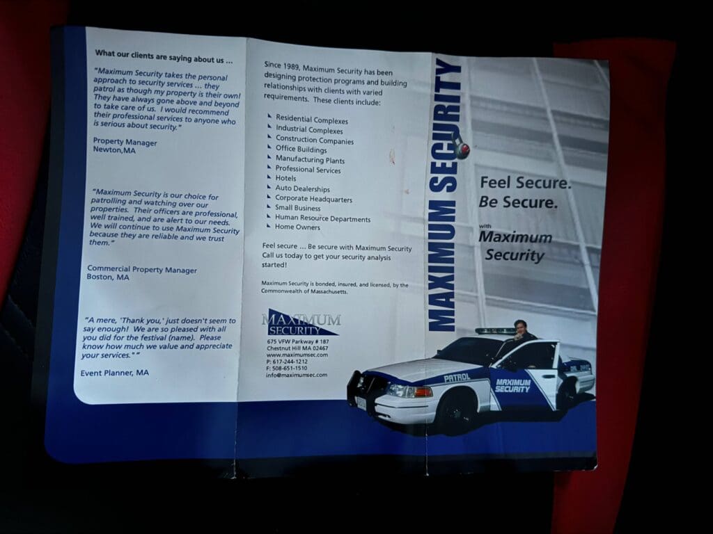 Risk Assessment - Maximum Security Inc - Emergency Response